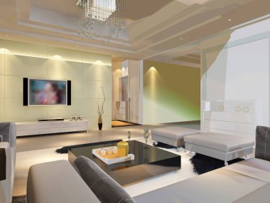 ev iç 3d rendering