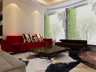 ev iç 3d rendering