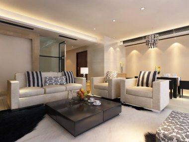 ev iç 3d rendering