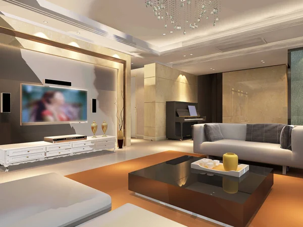 Home interior rendering 3D — Foto Stock