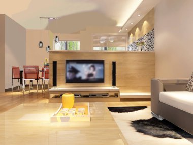 ev iç 3d rendering