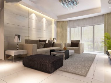 ev iç 3d rendering