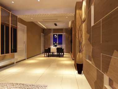 ev iç 3d rendering