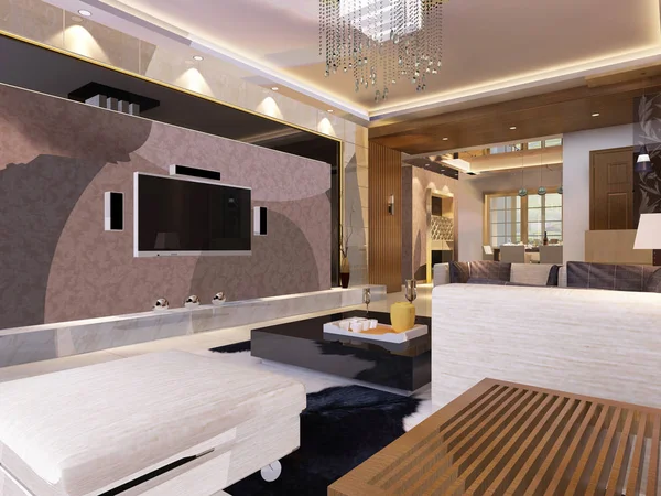 Ringkasan 3D interior rumah — Stok Foto