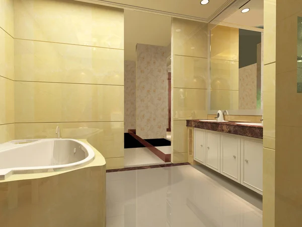 Rendering  Bathroom interior  rendering — Stock Photo, Image