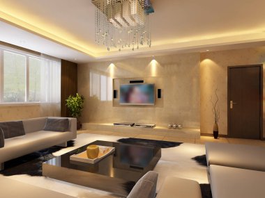 ev iç 3d rendering