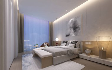 3D yatak odası, çok rahat.. 