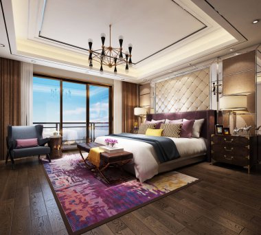 3D yatak odası, çok rahat..