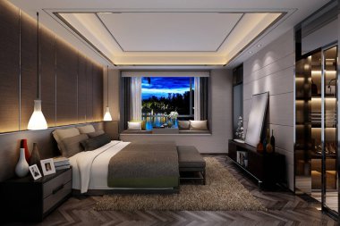 3D yatak odası, çok rahat.. 