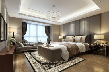 3D yatak odası, çok rahat..  