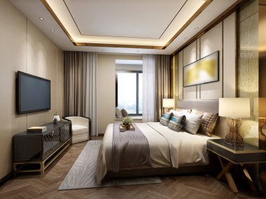 3D yatak odası, çok rahat..  