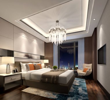 3D yatak odası, çok rahat..  