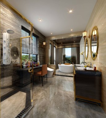 3D banyo içi görüntüleme.