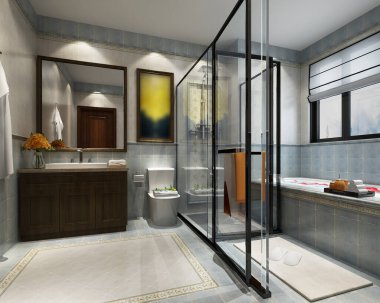 3D banyo içi görüntüleme.