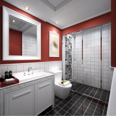 3D banyo içi görüntüleme.