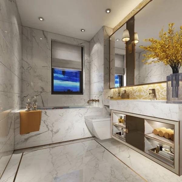 Rendering Interno Del Bagno — Foto Stock