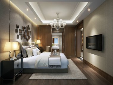 3D yatak odası, çok rahat..  