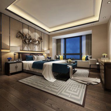 3D yatak odası, çok rahat..  