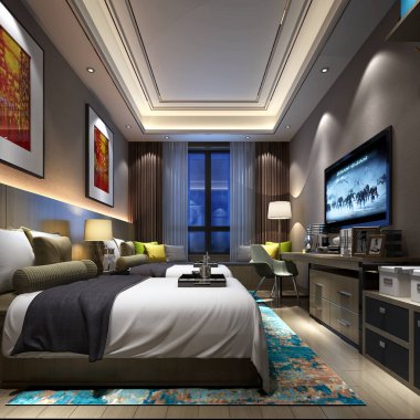 3D yatak odası, çok rahat.. 