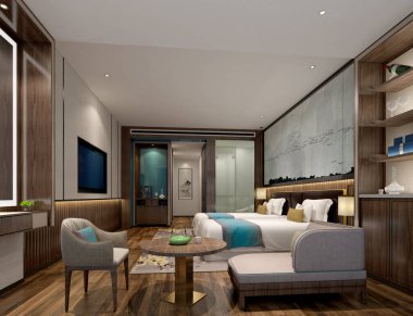 3D yatak odası, çok rahat.. 