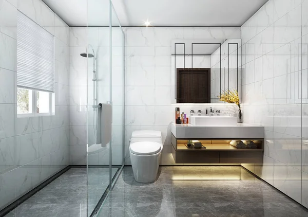 Rendering Interno Del Bagno — Foto Stock