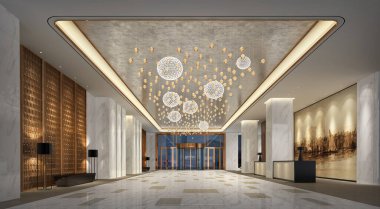 boş lobi iç işleme. 