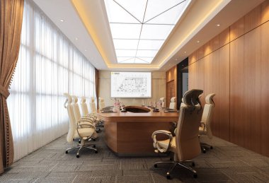 3D render konferans salonu 