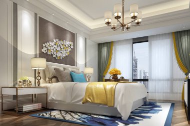 3D yatak odası, çok rahat.