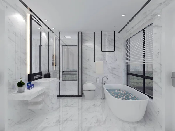 Rendering Interno Del Bagno — Foto Stock