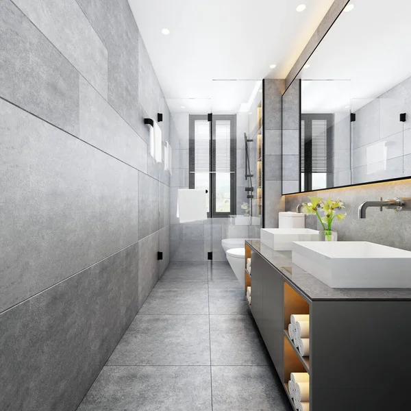 Rendering Interno Del Bagno — Foto Stock