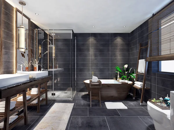 Rendering Bathroom Interior — Stock Photo, Image