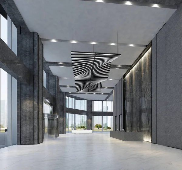 Rendering Vuoto Lobby Interno — Foto Stock