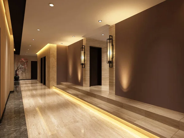 Rendering Empty Lobby Interior — Stock Photo, Image