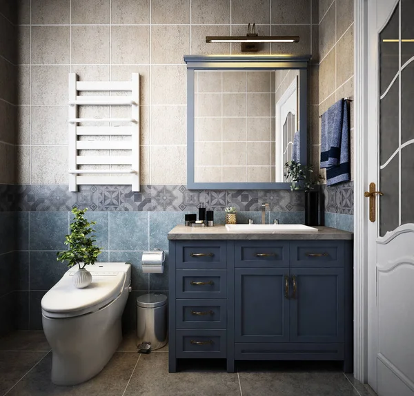 Rendering Interno Del Bagno — Foto Stock