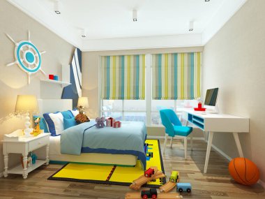 3 boyutlu çocuk odası, çok rahat.. 