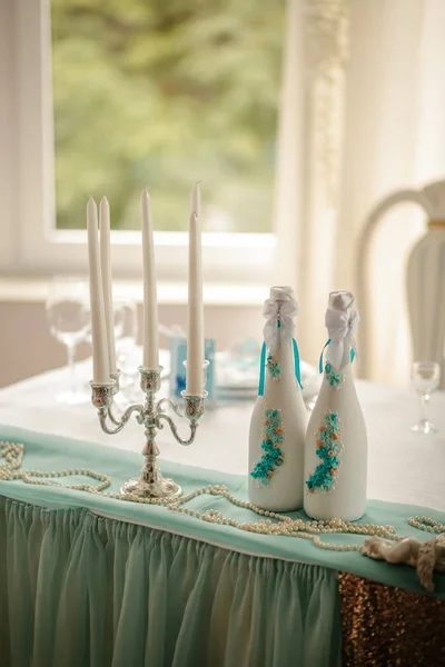Szép dekoráció, esküvői ünnepség előestéjén — Stock Fotó