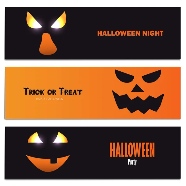 Hallowen Banners diseño — Archivo Imágenes Vectoriales