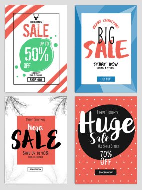 Sale and Discount Christmas Flyers 4 clipart