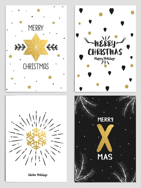 Diseño de tarjetas de Navidad — Vector de stock