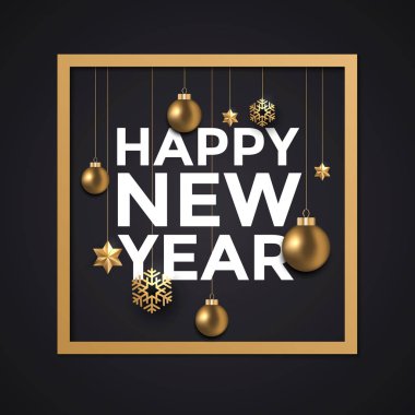 Tatil yeni yıl kartı süslemeli