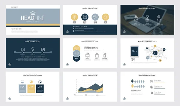 Infografika snímku šablona 3 — Stockový vektor