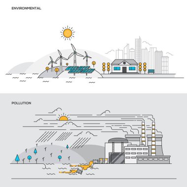 Düz çizgi rengi kavramı-çevre ve kirliliği