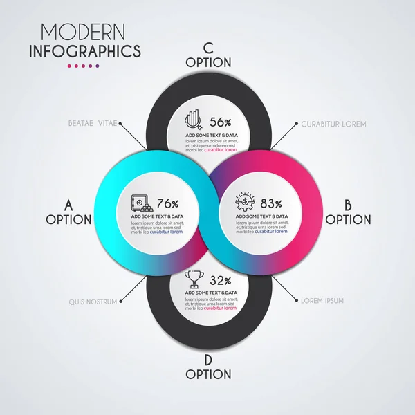 Modelo de design de infográficos —  Vetores de Stock