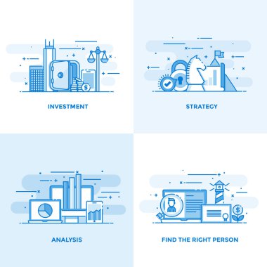 Düz çizgi tasarlanmış kavramlar 7