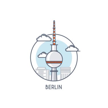 Düz çizgi deisgned Icon - Berlin