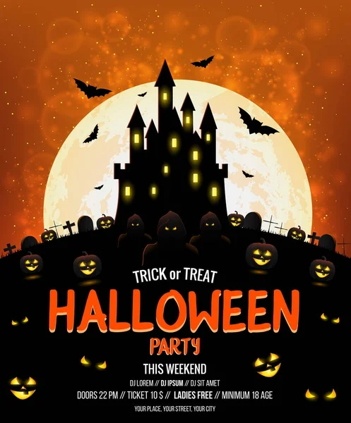 Design poster di Halloween — Vettoriale Stock