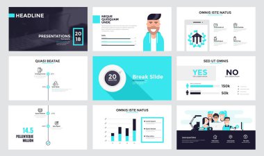 Infographics slayt şablonu tasarım 7