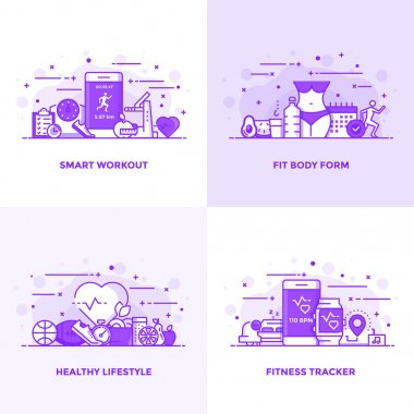 Düz çizgi mor tasarlanmış kavramları 8