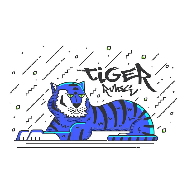 Tigre de diseño plano — Archivo Imágenes Vectoriales