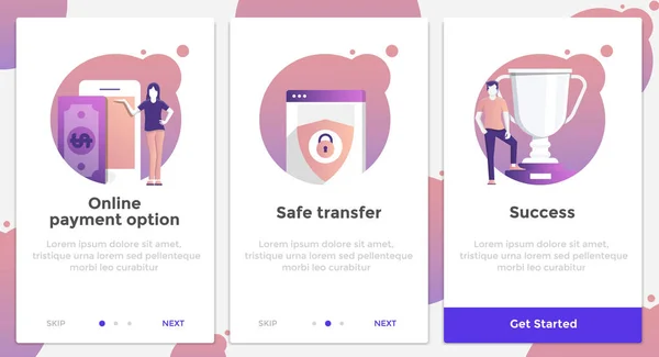 Düz tasarım Oneboarding kavramlar 2 — Stok Vektör